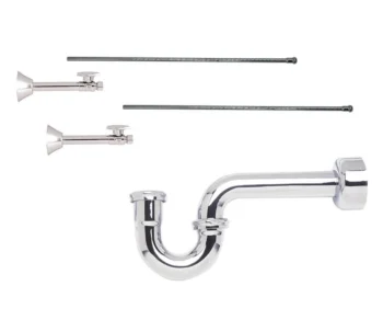Mountain Plumbing Lavatory Supply Kit - Brass Oval Handle with 1/4 Turn Ball Valve (MT317-NL) - Straight Sweat, P-Trap 1-1/4" In Venetian Bronze