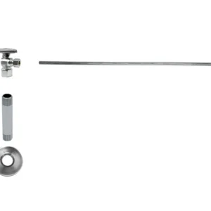 Mountain Plumbing Toilet Supply Kit – Brass Oval Handle with 1/4 Turn Ball Valve (MT401-NL) – Angle, Flat Head Riser In Antique Copper