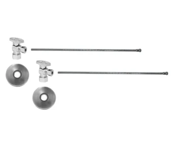 Mountain Plumbing Lavatory Supply Kit - Brass Oval Handle with 1/4 Ball Valve (MT403-NL) - Angle, No Trap In Venetian Bronze