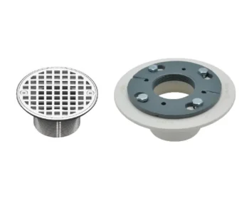 Mountain Plumbing 4" Round Complete Shower Drain - ABS In Polished Chrome