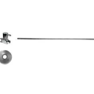 Mountain Plumbing Toilet Supply Kit – Contemporary Lever Handle with 1/4 Turn Ceramic Disc Cartridge Valve (MT5120L-NL) – Straight, Flat Head Riser In PVD Satin Gold