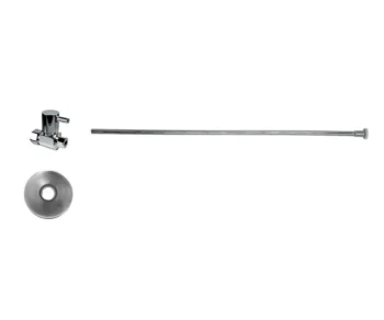Mountain Plumbing Toilet Supply Kit - Contemporary Lever Handle with 1/4 Turn Ceramic Disc Cartridge Valve (MT5120L-NL) - Straight, Flat Head Riser In PVD Satin Gold