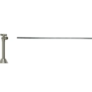 Mountain Plumbing Toilet Supply Kit – Brass Cross Handle with 1/4 Turn Ball Valve (MT629-NL) – Angle Sweat, Flat Head Riser In PVD Brushed Bronze