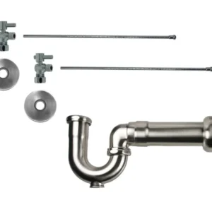 Mountain Plumbing Lavatory Supply Kit – Mini Lever Handle with 1/4 Turn Ball Valve (MT521-NL) – Angle, Massachusetts P-Trap In Oil Rubbed Bronze