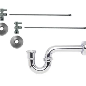 Mountain Plumbing Lavatory Supply Kit – Mini Lever Handle with 1/4 Turn Ball Valve (MT521-NL) – Angle, P-Trap 1-1/4″ In Oil Rubbed Bronze