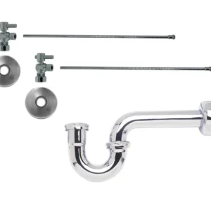 Mountain Plumbing Lavatory Supply Kit – Mini Lever Handle with 1/4 Turn Ball Valve (MT521-NL) – Angle, P-Trap 1-1/2″ In Oil Rubbed Bronze