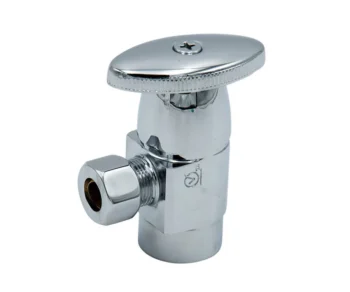 Mountain Plumbing Brass Oval Handle with 1/4 Turn Ceramic Disc Cartridge Valve - Lead Free - Angle (1/2" Female IPS) In Weathered Copper