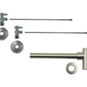Mountain Plumbing Lavatory Supply Kit – Brass Cross Handle with 1/4 Turn Ball Valve (MT629-NL) – Angle Sweat, No Trap  In Champagne Bronze