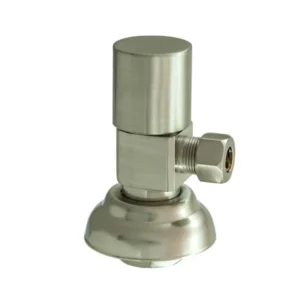 Mountain Plumbing Contemporary Round Handle with 1/4 Turn Ceramic Disc Cartridge Valve – Lead Free – Angle (1/2″ Compression) In PVD Brushed Bronze