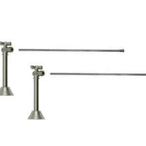 Mountain Plumbing Lavatory Supply Kit – Brass Cross Handle with 1/4 Turn Ball Valve (MT629-NL) – Angle Sweat, No Trap In Oil Rubbed Bronze
