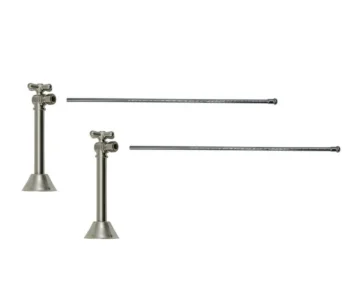 Mountain Plumbing Lavatory Supply Kit - Brass Cross Handle with 1/4 Turn Ball Valve (MT629-NL) - Angle Sweat, No Trap In Oil Rubbed Bronze