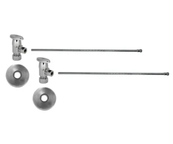 Mountain Plumbing Lavatory Supply Kit - Brass Oval Handle with 1/4 Turn Ceramic Disc Cartridge Valve (MT6003-NL) - Angle, No Trap In Weathered Copper
