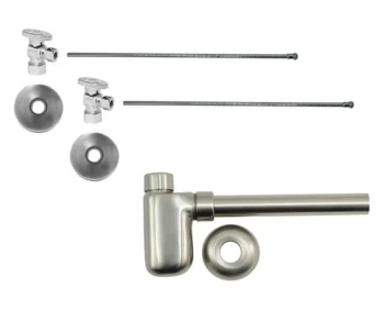 Mountain Plumbing Lavatory Supply Kit - Brass Oval Handle with 1/4 Turn Ball Valve (MT403-NL) - Angle, Bottle Trap In Venetian Bronze