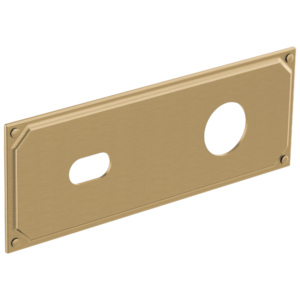 Brizo Invari®: Wallmount Lavatory Escutcheon Plate In Luxe Gold