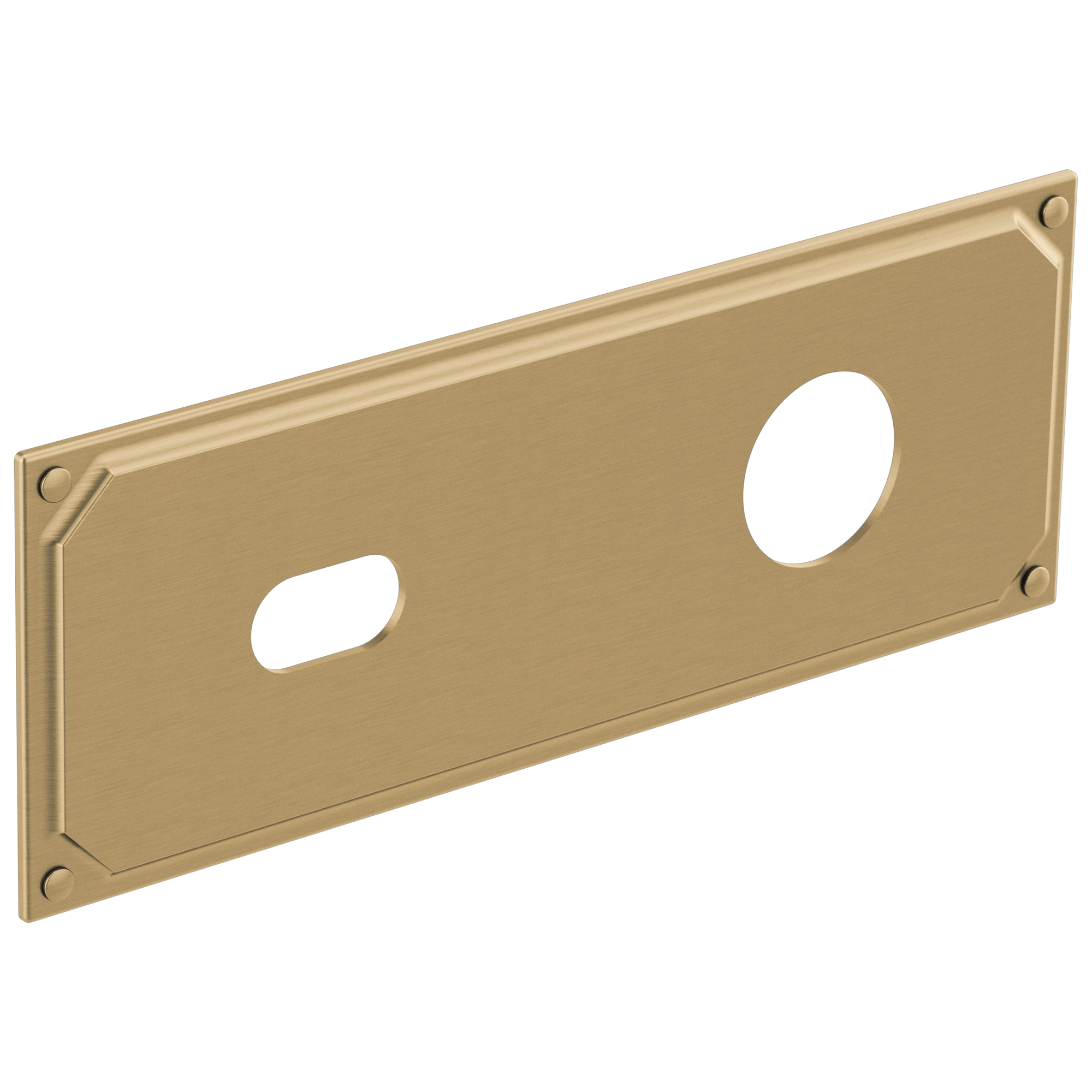 Brizo Invari®: Wallmount Lavatory Escutcheon Plate In Luxe Gold