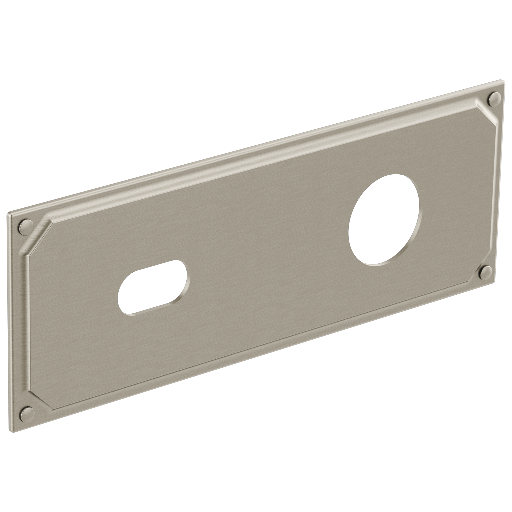 Brizo Invari®: Wallmount Lavatory Escutcheon Plate In Luxe Nickel