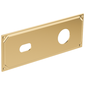 Brizo Invari®: Wallmount Lavatory Escutcheon Plate In Polished Gold