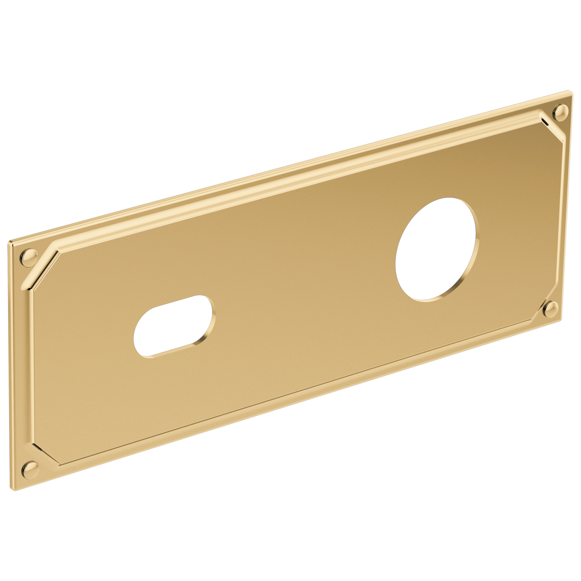 Brizo Invari®: Wallmount Lavatory Escutcheon Plate In Polished Gold