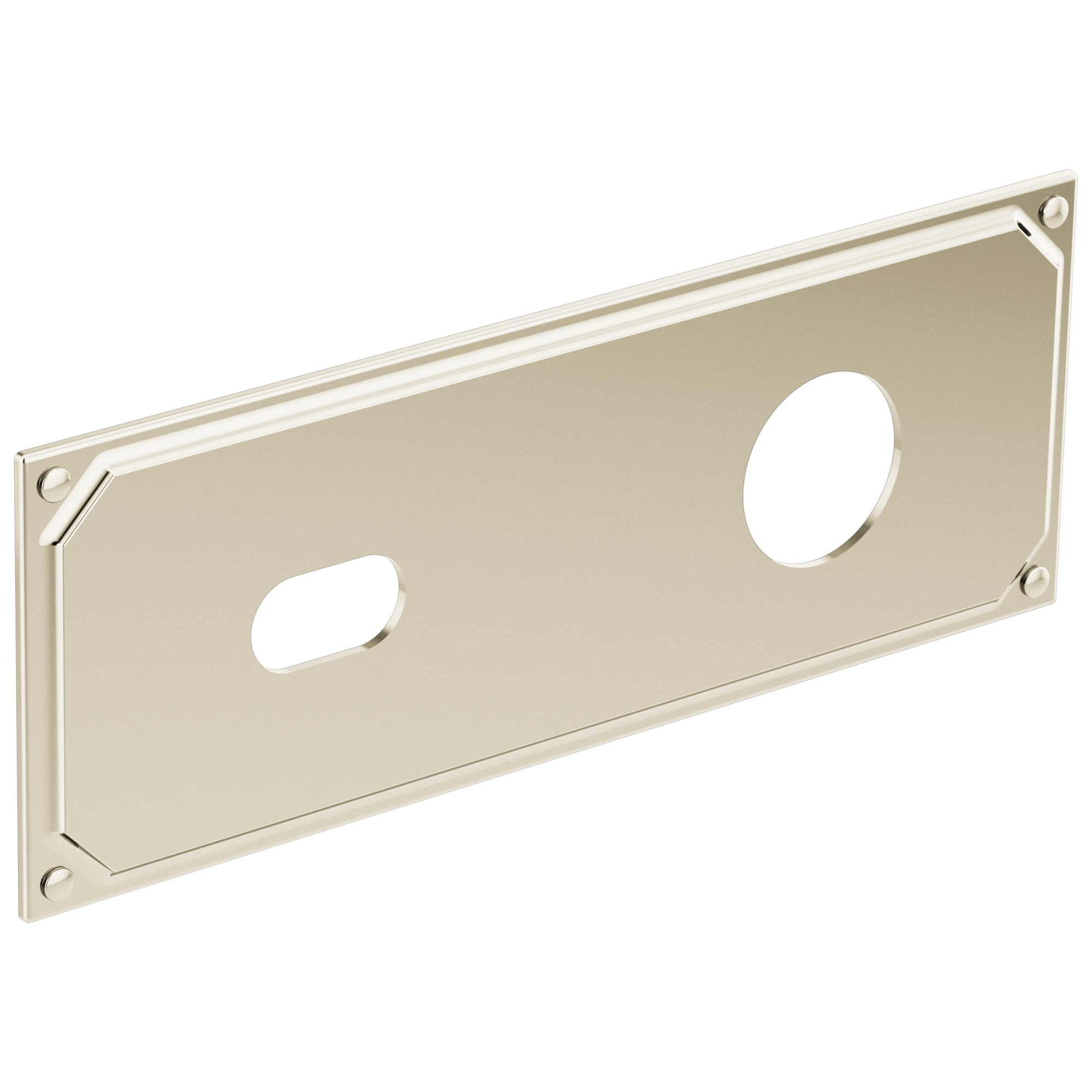 Brizo Invari®: Wallmount Lavatory Escutcheon Plate In Polished Nickel