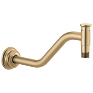 Brizo Invari®: 11″ Angled Shower Arm And Flange In Luxe Gold