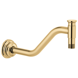Brizo Invari®: 11″ Angled Shower Arm And Flange In Polished Gold
