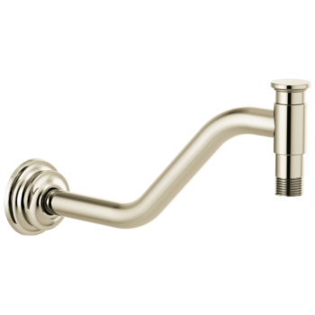 Brizo Invari®: 11" Angled Shower Arm And Flange In Polished Nickel