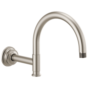 Brizo Invari®: 12 1/8″ Arc Shower Arm And Flange In Luxe Nickel