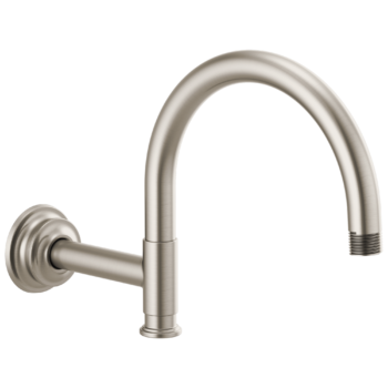 Brizo Invari®: 12 1/8" Arc Shower Arm And Flange In Luxe Nickel