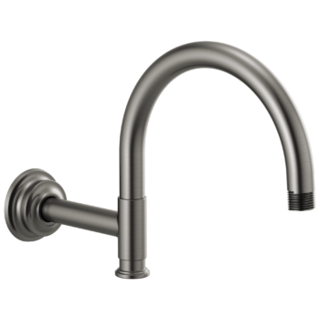 Brizo Invari®: 12 1/8" Arc Shower Arm And Flange In Luxe Steel