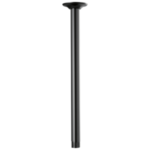 Brizo Essential™ Shower: 14″ Ceiling Mount Shower Arm And Round Flange In Matte Black