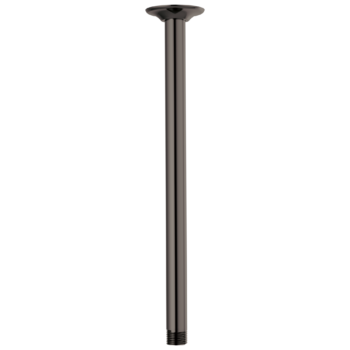 Brizo Other: 14" Ceiling Mount Shower Arm And Round Flange In Brilliance Black Onyx