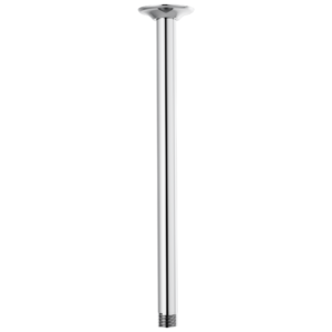Brizo Essential™ Shower: 14″ Ceiling Mount Shower Arm And Round Flange In Chrome