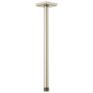 Brizo Essential™ Shower: 14″ Ceiling Mount Shower Arm And Square Flange In Brushed Nickel
