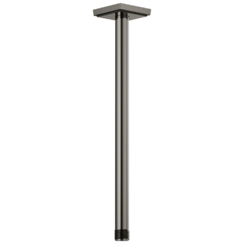 Brizo Allaria™: 14" Ceiling Mount Shower Arm And Flange In Brilliance Black Onyx