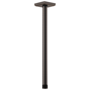 Brizo Essential™ Shower: 14″ Ceiling Mount Shower Arm And Square Flange In Venetian Bronze