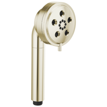 Brizo Essential™ Shower: Linear Round H2Okinetic® Multi-Function Handshower In Polished Nickel