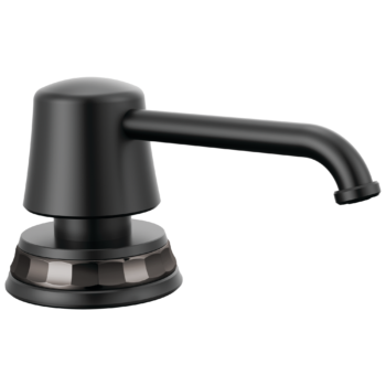 Brizo The Tulham™ Kitchen Collection by Brizo®: Soap/Lotion Dispenser In Matte Black / Brilliance Black Onyx