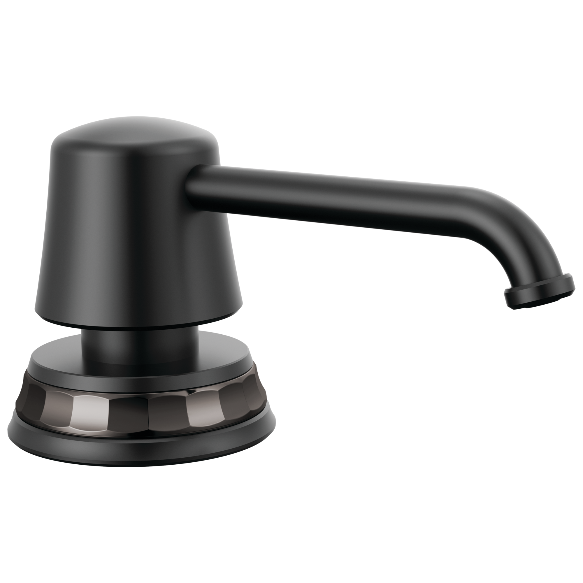Brizo The Tulham™ Kitchen Collection by Brizo®: Soap/Lotion Dispenser In Matte Black / Brilliance Black Onyx