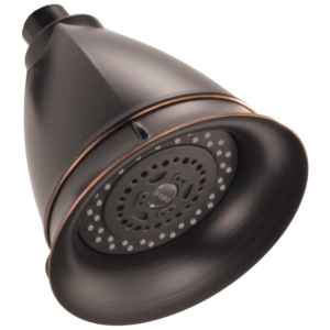 Brizo Essential™ Shower: 5″ Classic Round H2Okinetic® Multi-Function Wall Mount Showerhead In Venetian Bronze