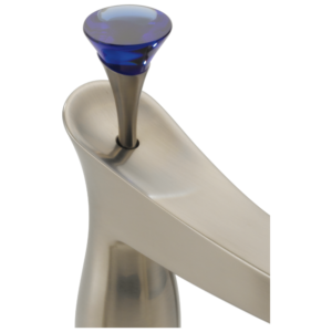 Brizo RSVP®: Blue Glass Finial – Roman Tub In Brushed Nickel