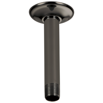 Brizo Other: 6" Ceiling Mount Shower Arm And Round Flange In Brilliance Black Onyx