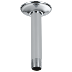 Brizo Essential™ Shower: 6″ Ceiling Mount Shower Arm And Round Flange In Chrome