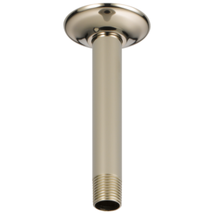 Brizo Brizo Universal Showering: 6″ Ceiling Mount Shower Arm And Round Flange In Polished Nickel