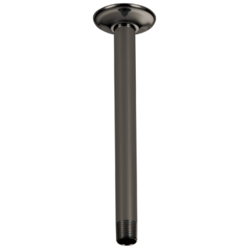Brizo Other: 10" Ceiling Mount Shower Arm And Round Flange In Brilliance Black Onyx