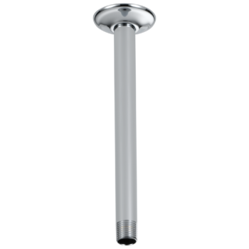 Brizo Essential™ Shower: 10" Ceiling Mount Shower Arm And Round Flange In Chrome