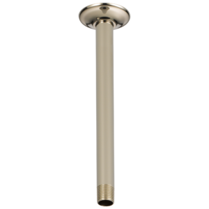 Brizo Brizo Universal Showering: 10″ Ceiling Mount Shower Arm And Round Flange In Polished Nickel