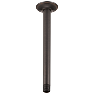Brizo Essential™ Shower: 10″ Ceiling Mount Shower Arm And Round Flange In Venetian Bronze