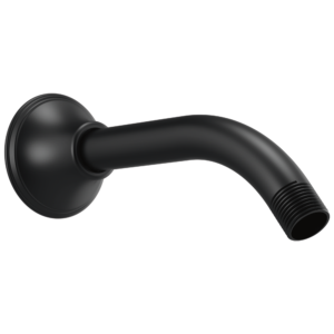 Brizo Brizo Universal Showering: 7″ Classic Wall Mount Shower Arm And Flange In Matte Black