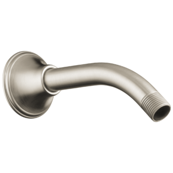 Brizo Essential™ Shower: 7" Classic Wall Mount Shower Arm And Flange In Brushed Nickel