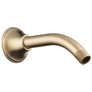 Brizo Brizo Universal Showering: 7″ Classic Wall Mount Shower Arm And Flange In Luxe Gold